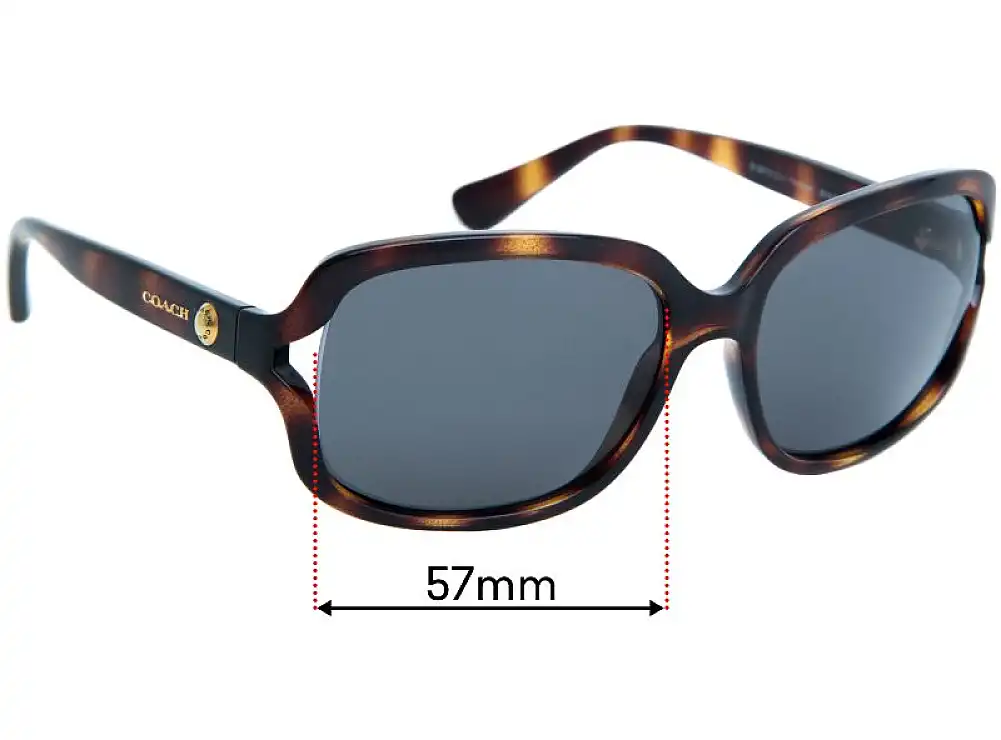 Sunglass Fix Replacement Lenses for Coach HC8169 - 57mm Wide Sunglass Fix Replacement Lenses for Coach HC8169 - 57mm Wide