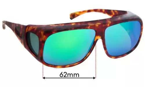 Sunglass Fix Replacement Lenses for Fitovers Navigator - 62mm Wide Fitovers Navigator Replacement Lenses 62mm wide