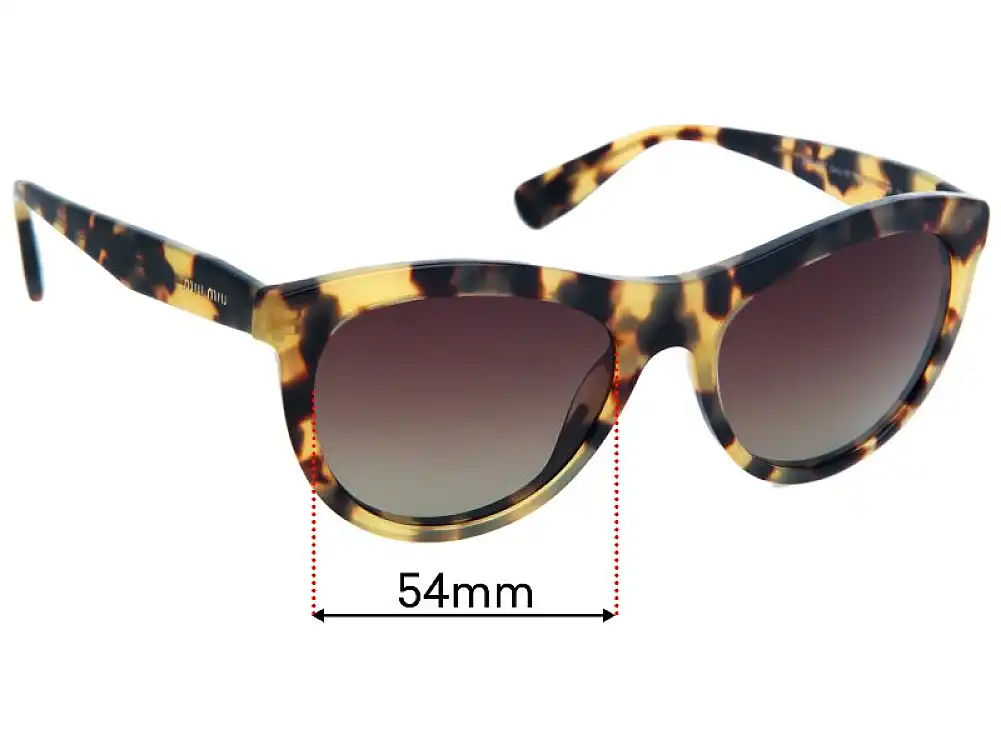 Sunglass Fix Replacement Lenses for Miu Miu SMU07U - 54mm Wide Sunglass Fix Replacement Lenses for Miu Miu SMU07U - 54mm Wide