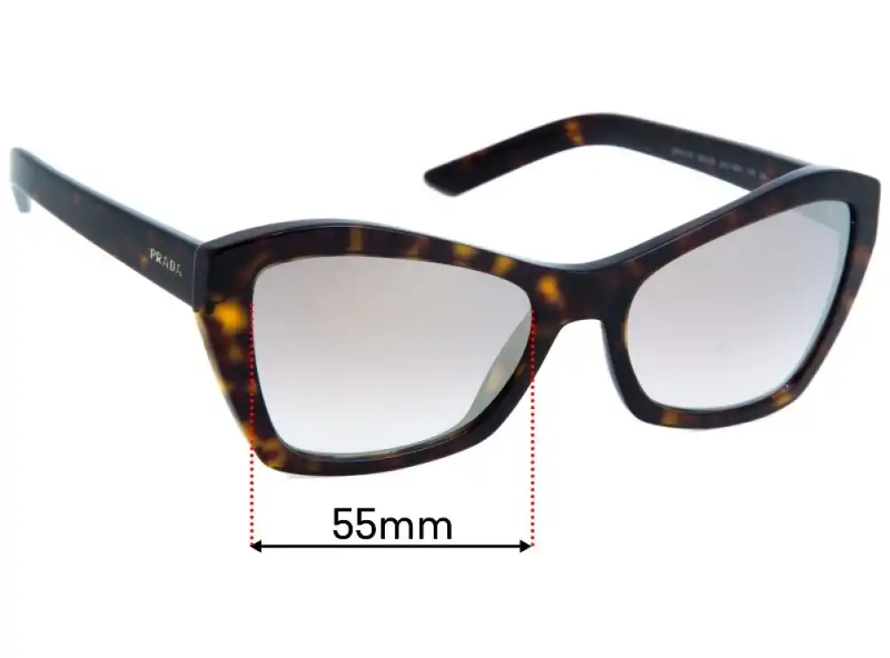 Sunglass Fix Replacement Lenses for Prada SPR 07X and PS 07 XS - 55mm Wide Sunglass Fix Replacement Lenses for Prada SPR 07X and PS 07 XS - 55mm Wide