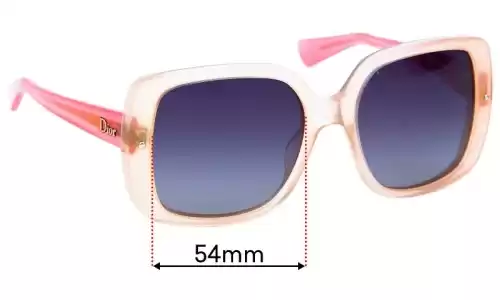 Sunglass Fix Replacement Lenses for Christian Dior Dior Jupon 3 - 54mm Wide Sunglass Fix Replacement Lenses for Christian Dior Dior Jupon 3 - 54mm Wide