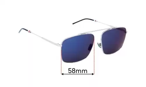 Sunglass Fix Replacement Lenses for Christian Dior DIOR 0220S - 58mm Wide Sunglass Fix Replacement Lenses for Christian Dior DIOR 0220S - 58mm Wide