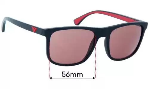 Sunglass Fix Replacement Lenses for Emporio Armani EA 4129 - 56mm Wide Emporio Armani EA 4129 Replacement Lenses 56mm wide