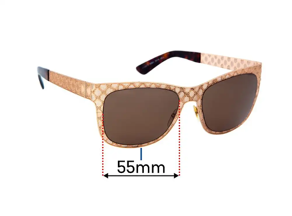 Sunglass Fix Replacement Lenses for Gucci GG4266/S - 55mm Wide Sunglass Fix Replacement Lenses for Gucci GG4266/S - 55mm Wide