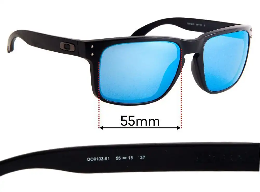 Sunglass Fix Replacement Lenses for Oakley Holbrook OO9102 - 55mm Wide Sunglass Fix Replacement Lenses for Oakley Holbrook OO9102 - 55mm Wide