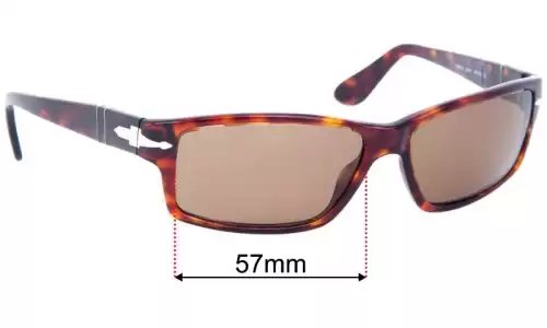 Sunglass Fix Replacement Lenses for Persol 2763-S - 57mm Wide Persol 2763-S Replacement Lenses 57mm wide