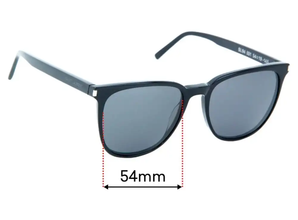 Sunglass Fix Replacement Lenses for Saint Laurent SL 94 - 54mm Wide Sunglass Fix Replacement Lenses for Saint Laurent SL 94 - 54mm Wide