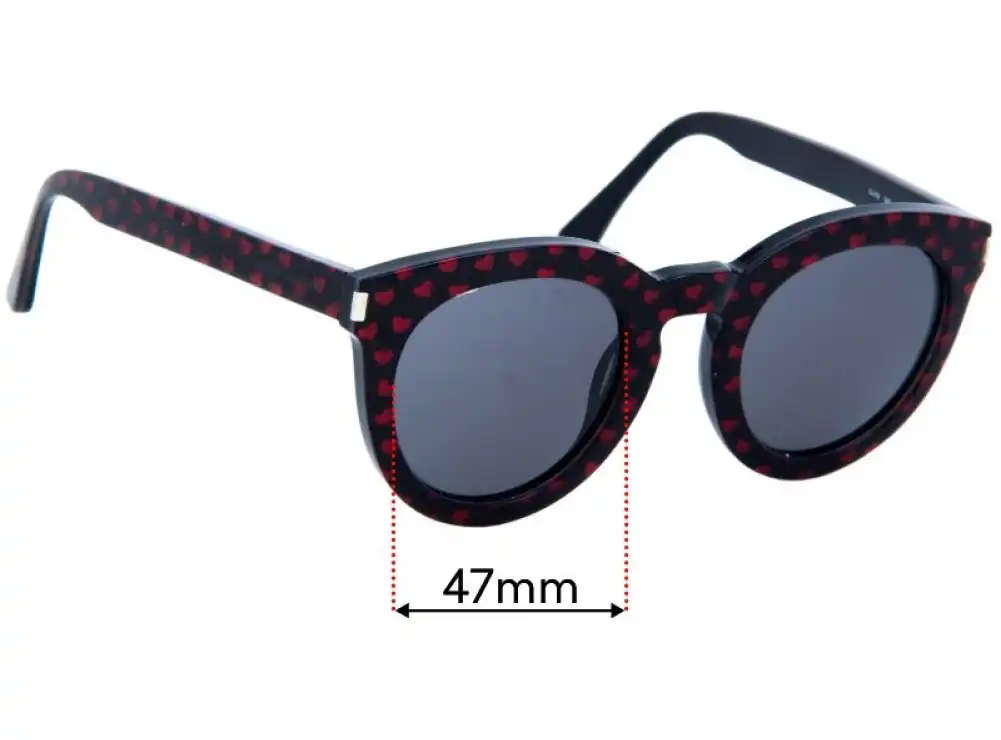 Sunglass Fix Replacement Lenses for Saint Laurent SL 102 - 47mm Wide Sunglass Fix Replacement Lenses for Saint Laurent SL 102 - 47mm Wide
