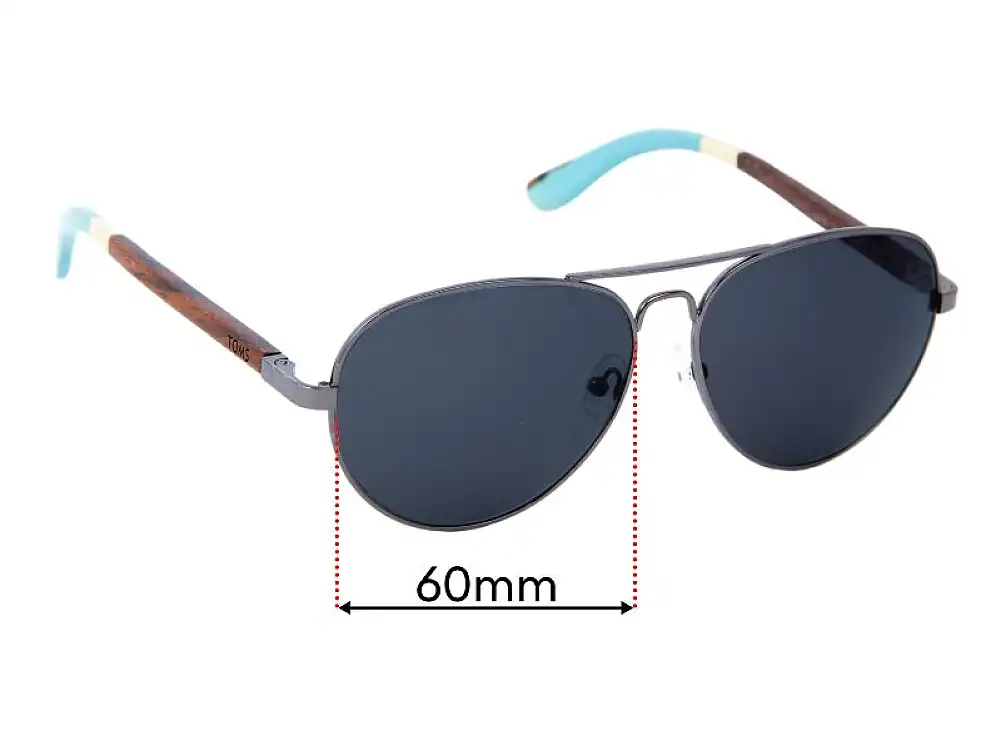 Sunglass Fix Replacement Lenses for Toms Classic 301 - 59mm Wide Sunglass Fix Replacement Lenses for Toms Classic 301 - 59mm Wide