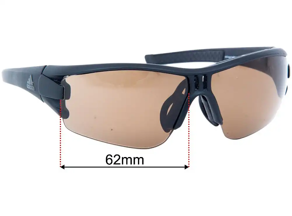 Sunglass Fix Replacement Lenses for Adidas A199 Evil Eye Halfrim XS - 62mm Wide Sunglass Fix Replacement Lenses for Adidas A199 Evil Eye Halfrim XS - 62mm Wide