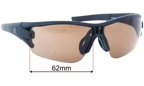 Sunglass Fix Replacement Lenses for Adidas A199 Evil Eye Halfrim XS - 62mm Wide Adidas A199 Evil Eye Halfrim XS Replacement Lenses 62mm wide