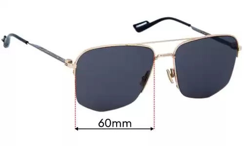 Sunglass Fix Replacement Lenses for Christian Dior DIOR180 - 60mm Wide Sunglass Fix Replacement Lenses for Christian Dior DIOR180 - 60mm Wide