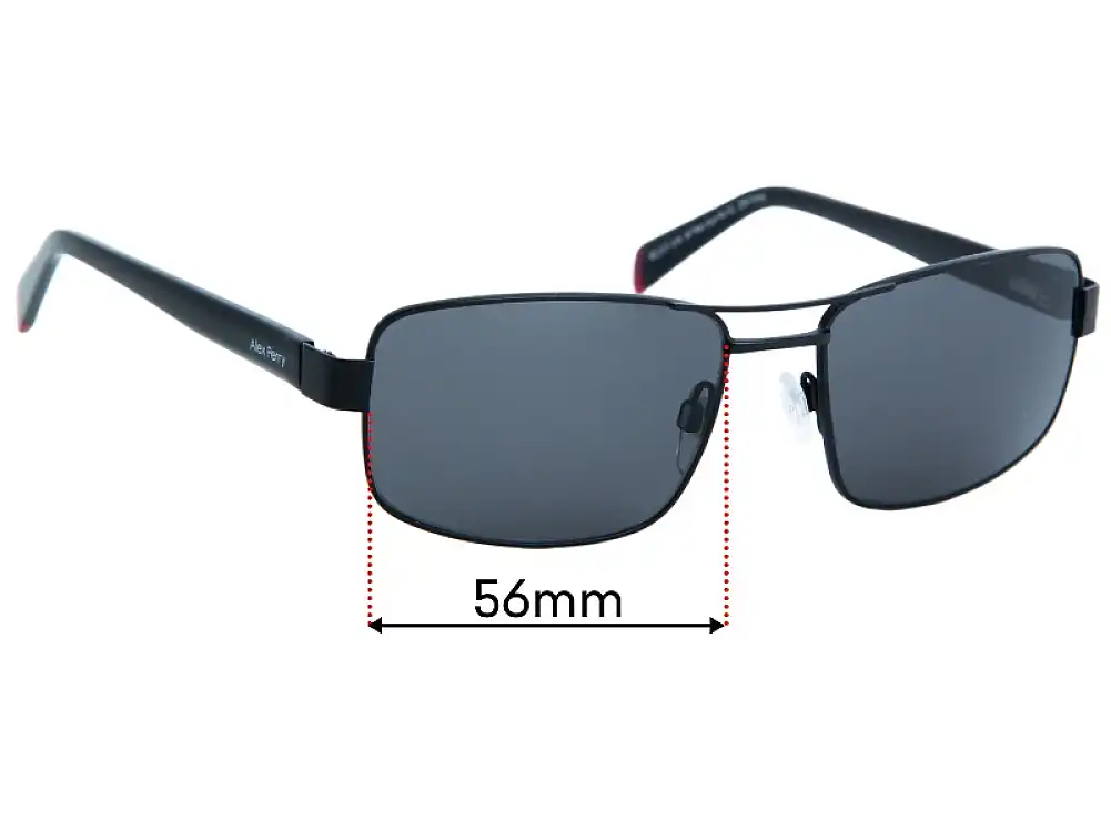 Sunglass Fix Replacement Lenses for Alex Perry AP Mens Sun Rx 02 - 56mm Wide Sunglass Fix Replacement Lenses for Alex Perry AP Mens Sun Rx 02 - 56mm Wide