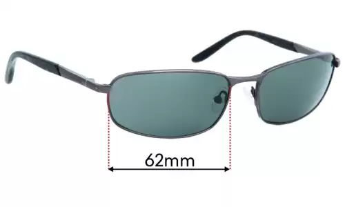 Sunglass Fix Replacement Lenses for Caribbean Sun CS0041M - 62mm Wide Sunglass Fix Replacement Lenses for Caribbean Sun CS0041M - 62mm Wide