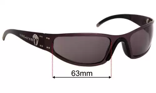 Sunglass Fix Replacement Lenses for Gatorz Kreater - 63mm Wide Sunglass Fix Replacement Lenses for Gatorz Kreater - 63mm Wide