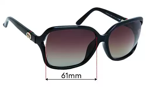 Sunglass Fix Replacement Lenses for Gucci GG3658/F/S - 61mm Wide Sunglass Fix Replacement Lenses for Gucci GG3658/F/S - 61mm Wide