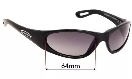 Sunglass Fix Replacement Lenses for Legend Wishbone - 64mm Wide Legend Wishbone Replacement Lenses 64mm wide