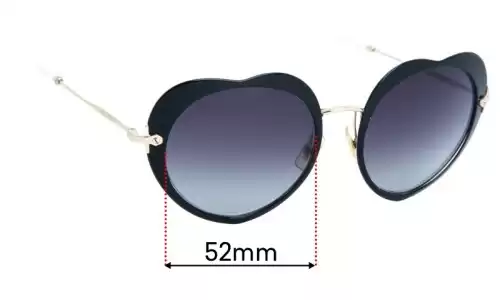 Miu Miu SMU54R Replacement Lenses - 52mm Sunglass Fix Replacement Lenses for Miu Miu SMU54R - 52mm wide