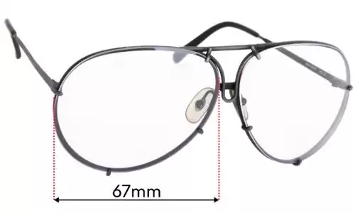 Sunglass Fix Replacement Lenses for Carrera 5621 - 67mm Wide Carrera 5621 Replacement Lenses 67mm wide