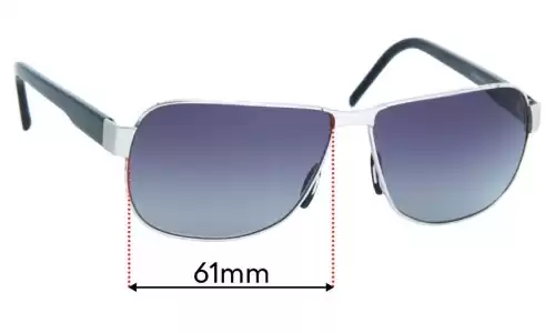 Sunglass Fix Replacement Lenses for Porsche P 8633 - 61mm Wide Sunglass Fix Replacement Lenses for Porsche P 8633 - 61mm Wide