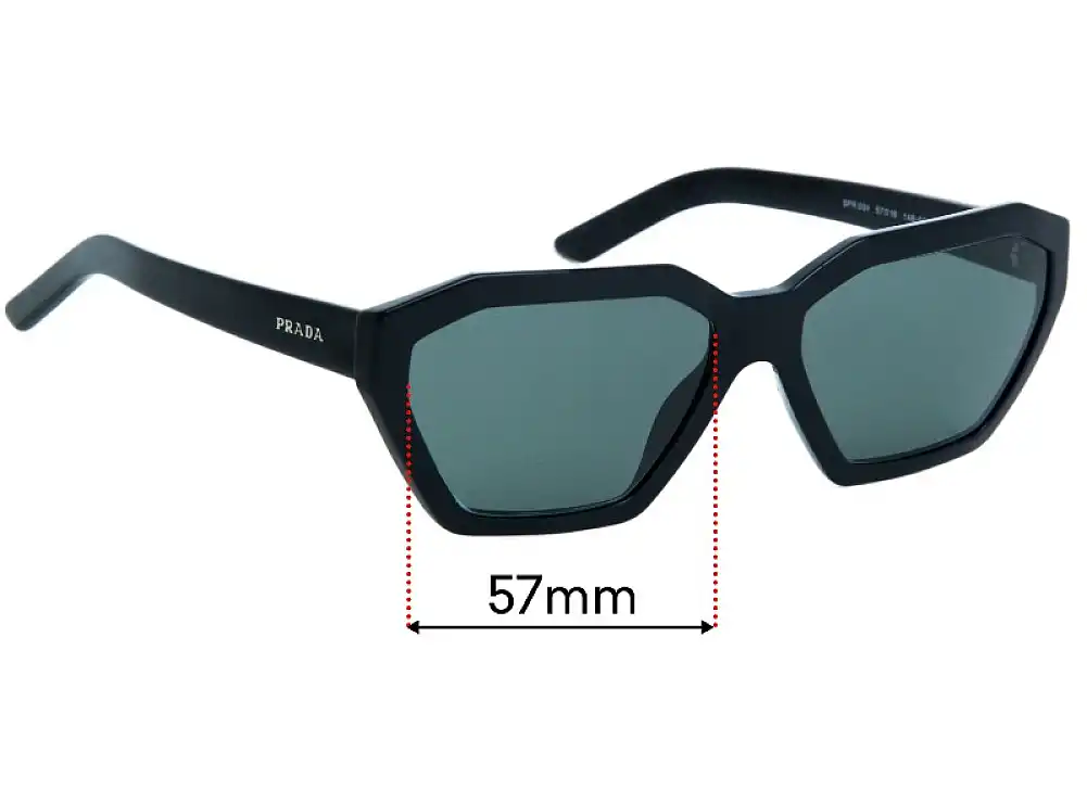 Sunglass Fix Replacement Lenses for Prada SPR 03V - 57mm Wide Sunglass Fix Replacement Lenses for Prada SPR 03V - 57mm Wide