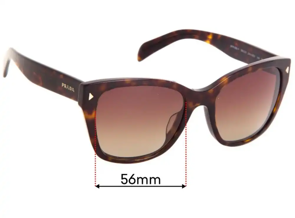 Sunglass Fix Replacement Lenses for Prada SPR09S-F - 56mm Wide Sunglass Fix Replacement Lenses for Prada SPR09S-F - 56mm Wide