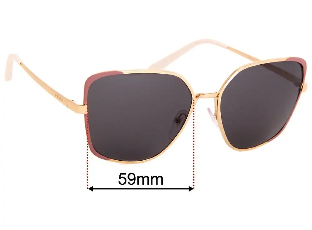 Sunglass Fix Replacement Lenses for Prada SPR60X - 59mm Wide Sunglass Fix Replacement Lenses for Prada SPR60X - 59mm Wide