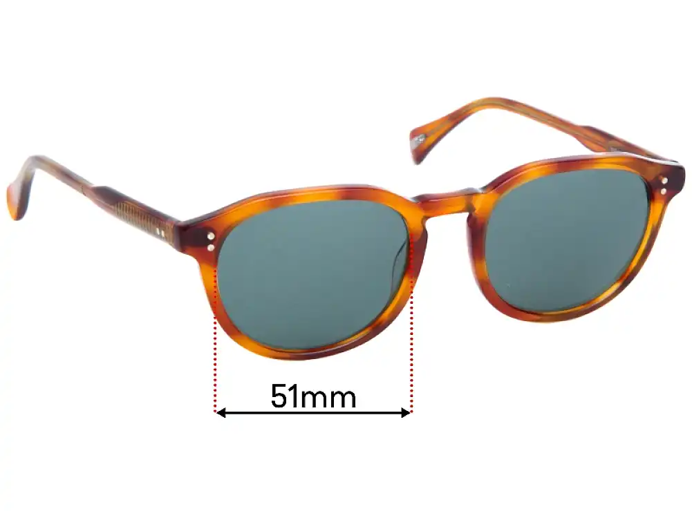 Sunglass Fix Replacement Lenses for Raen Rollo - 51mm Wide Sunglass Fix Replacement Lenses for Raen Rollo - 51mm Wide