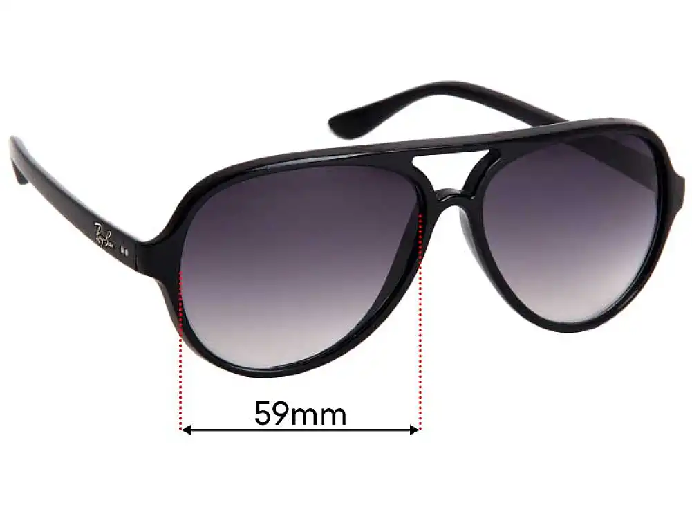 Sunglass Fix Replacement Lenses for Ray-Ban RB4125 Cats 5000 - 59mm Wide Sunglass Fix Replacement Lenses for Ray-Ban RB4125 Cats 5000 - 59mm Wide