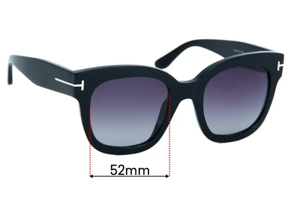 Sunglass Fix Replacement Lenses for Tom Ford Beatrix-02 TF613 - 52mm Wide Sunglass Fix Replacement Lenses for Tom Ford Beatrix-02 TF613 - 52mm Wide