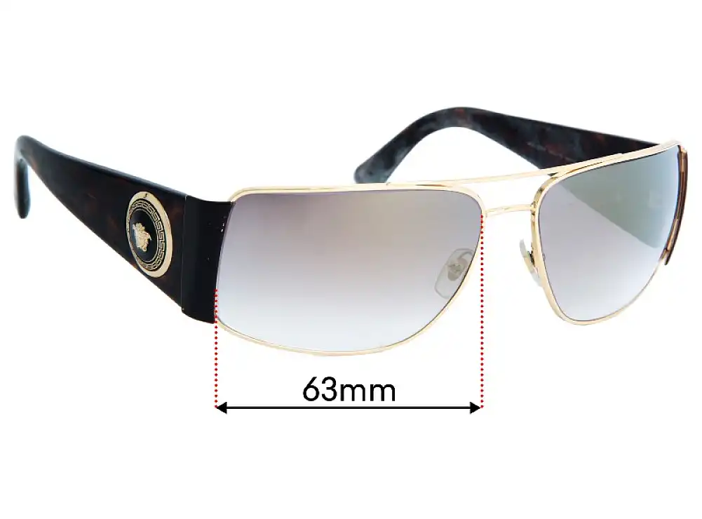 Versace MOD 2163 Replacement Lenses - 63mm Wide Versace MOD 2163 Replacement Lenses - 63mm Wide