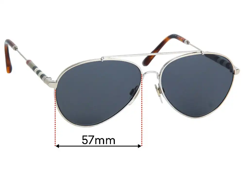 Sunglass Fix Replacement Lenses for Burberry B 3092-Q - 57mm Wide Sunglass Fix Replacement Lenses for Burberry B 3092-Q - 57mm Wide