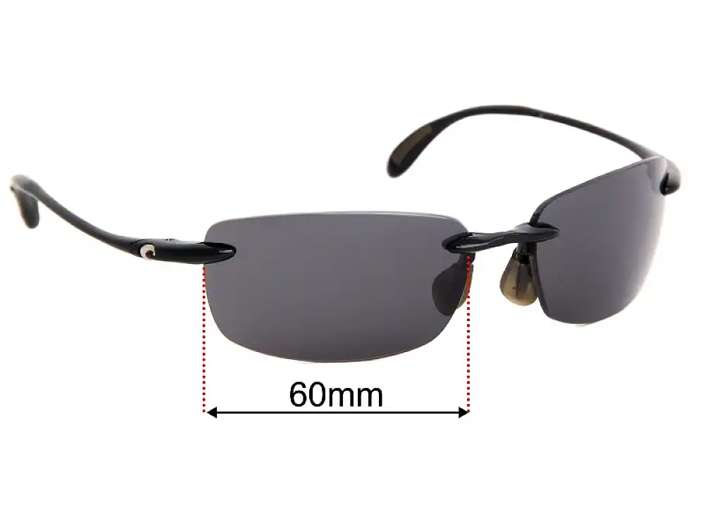 Sunglass Fix Replacement Lenses for Costa Del Mar Ballast - 60mm Wide Sunglass Fix Replacement Lenses for Costa Del Mar Ballast - 60mm Wide