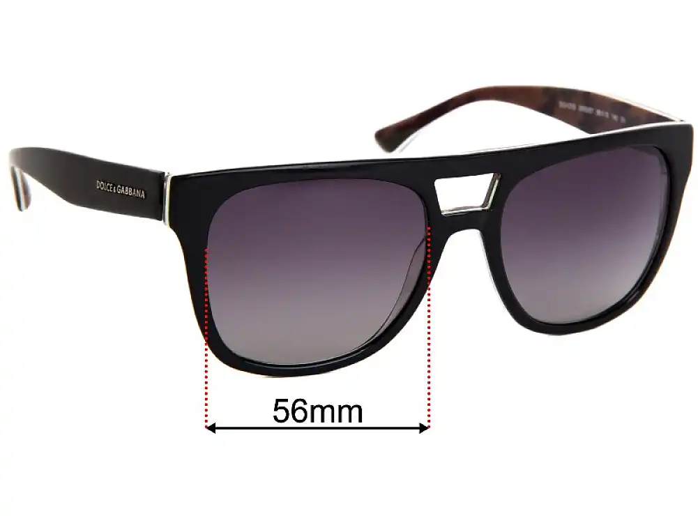 Sunglass Fix Replacement Lenses for Dolce & Gabbana DG4255 - 56mm Wide Sunglass Fix Replacement Lenses for Dolce & Gabbana DG4255 - 56mm Wide