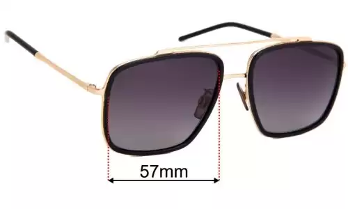 Sunglass Fix Replacement Lenses for Dolce & Gabbana DG2220 - 57mm Wide Sunglass Fix Replacement Lenses for Dolce & Gabbana DG2220 - 57mm Wide