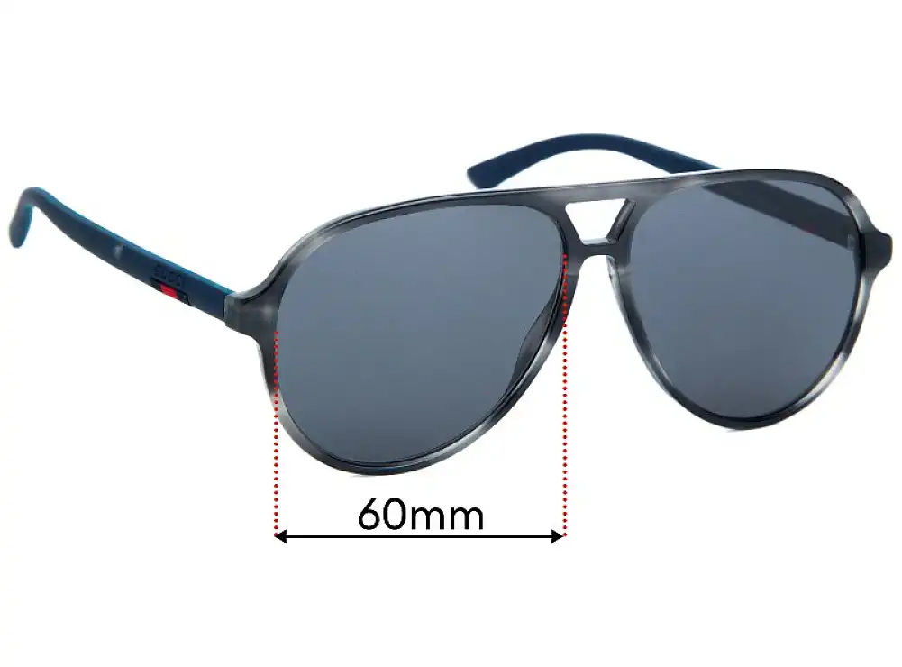Sunglass Fix Replacement Lenses for Gucci GG0423S - 60mm Wide Sunglass Fix Replacement Lenses for Gucci GG0423S - 60mm Wide