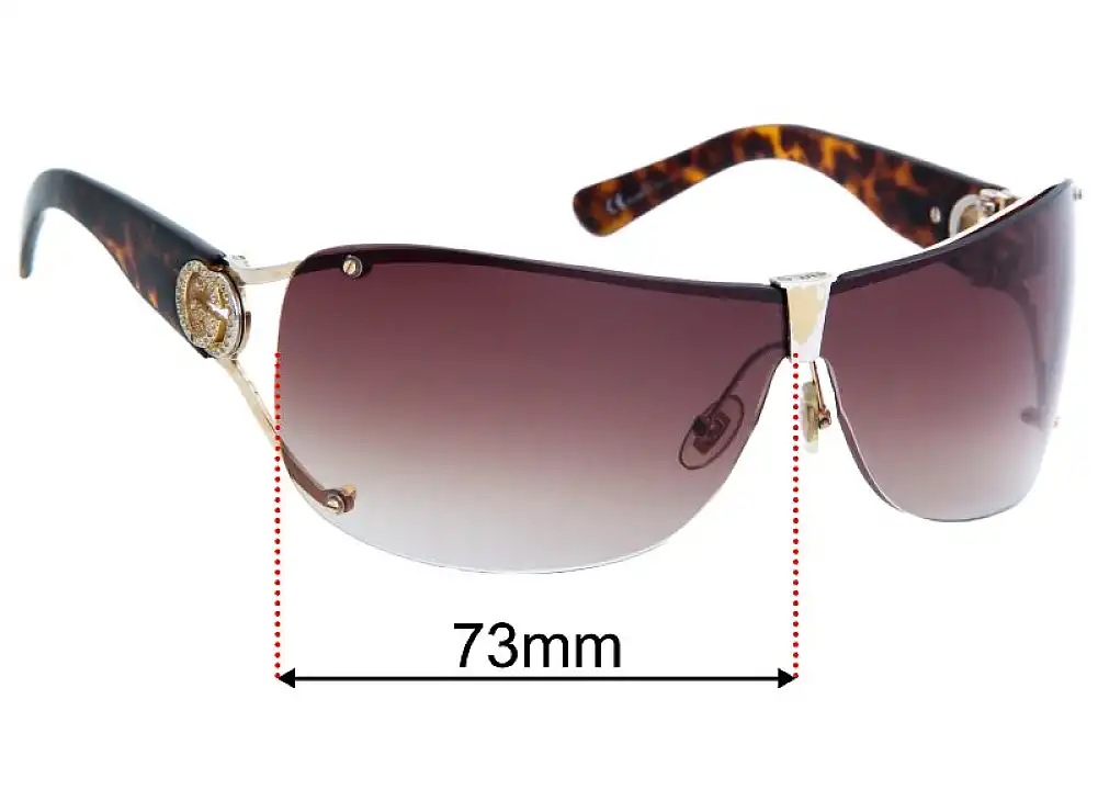 Sunglass Fix Replacement Lenses for Gucci GG2807/S - 73mm Wide Sunglass Fix Replacement Lenses for Gucci GG2807/S - 73mm Wide