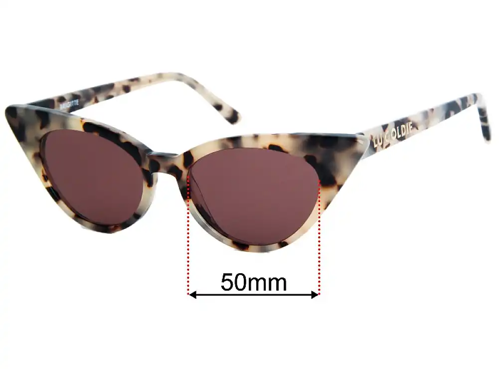 Sunglass Fix Replacement Lenses for Lu Goldie Brigitte - 50mm Wide Sunglass Fix Replacement Lenses for Lu Goldie Brigitte - 50mm Wide