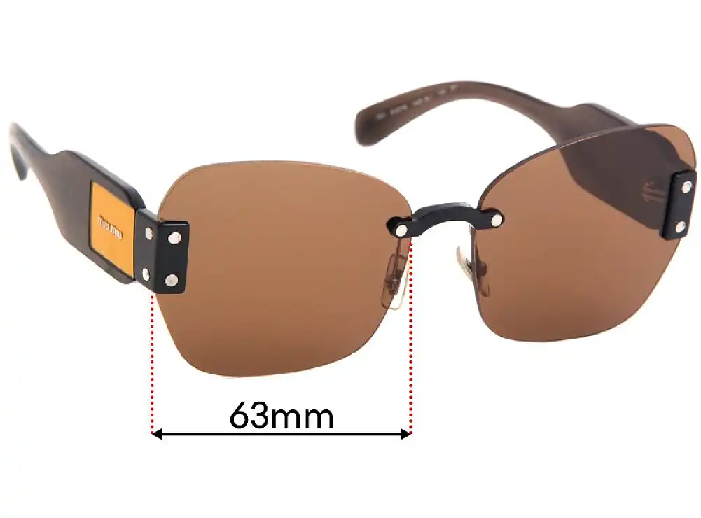 Sunglass Fix Replacement Lenses for Miu Miu SMU08S - 63mm Wide Sunglass Fix Replacement Lenses for Miu Miu SMU08S - 63mm Wide