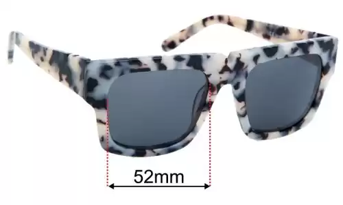 Pared Bread and Butter Replacement Lenses 52mm Wide Sunglass Fix Replacement Lenses for Pared Bread and Butter - 52mm wide