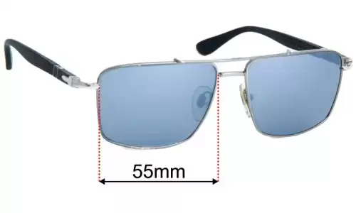 Sunglass Fix Replacement Lenses for Persol 2430-S - 55mm Wide Persol 2430-S Replacement Lenses 55mm wide