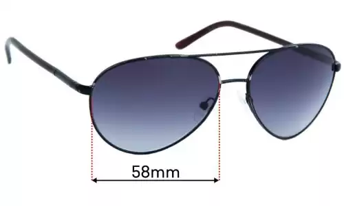 Sunglass Fix Replacement Lenses for Prada Aviator (Unknown Model) - 58mm Wide Prada Aviator (Unknown Model) Replacement Lenses 58mm wide