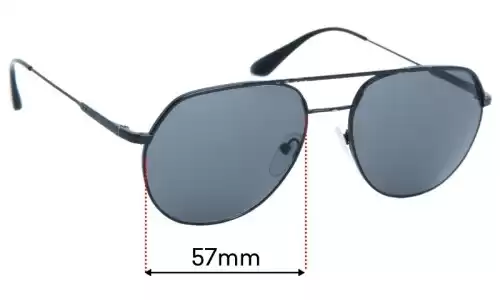 Sunglass Fix Replacement Lenses for Prada SPR55U - 57mm Wide Sunglass Fix Replacement Lenses for Prada SPR55U - 57mm Wide
