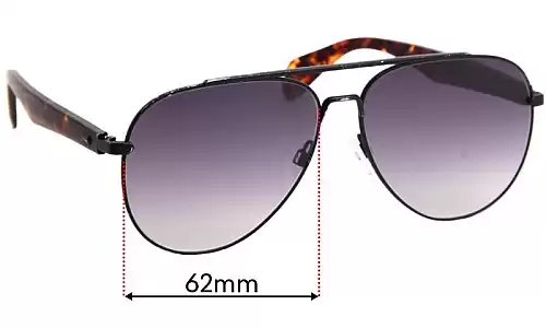 Sunglass Fix Replacement Lenses for Rag & Bone RNB5003/S - 62mm Wide Sunglass Fix Replacement Lenses for Rag & Bone RNB5003/S - 62mm Wide