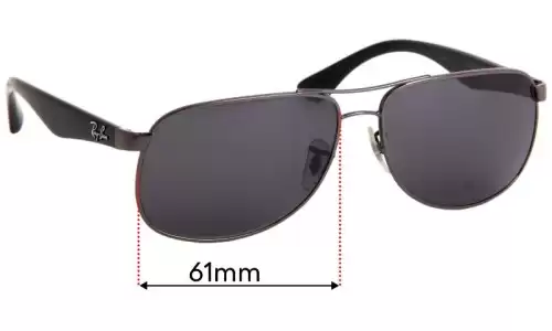 Sunglass Fix Replacement Lenses for Ray-Ban RB3502 - 61mm Wide Ray-Ban RB3502 Replacement Lenses 61mm wide