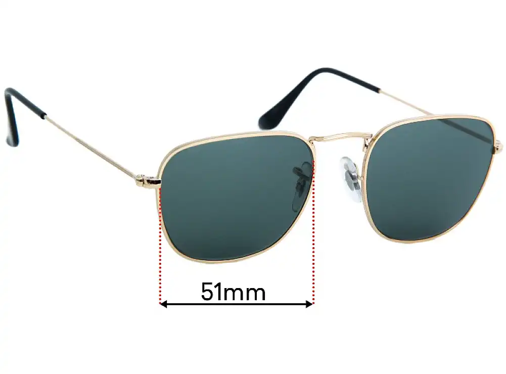 Sunglass Fix Replacement Lenses for Ray-Ban RB3857 Frank - 51mm Wide Sunglass Fix Replacement Lenses for Ray-Ban RB3857 Frank - 51mm Wide