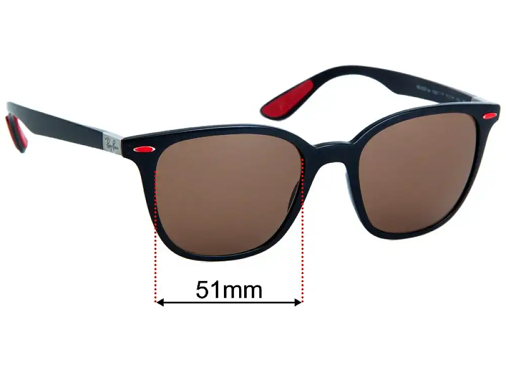 Sunglass Fix Replacement Lenses for Ray-Ban RB4297-M Scuderia Ferrari Collection - 51mm Wide Sunglass Fix Replacement Lenses for Ray-Ban RB4297-M Scuderia Ferrari Collection - 51mm Wide