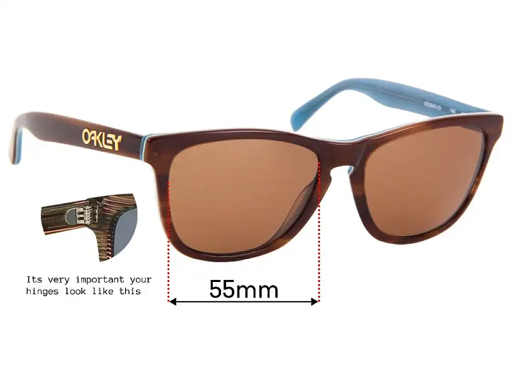 Sunglass Fix Replacement Lenses for Oakley Frogskins LX OO2043 - 55mm Wide Sunglass Fix Replacement Lenses for Oakley Frogskins LX OO2043 - 55mm Wide