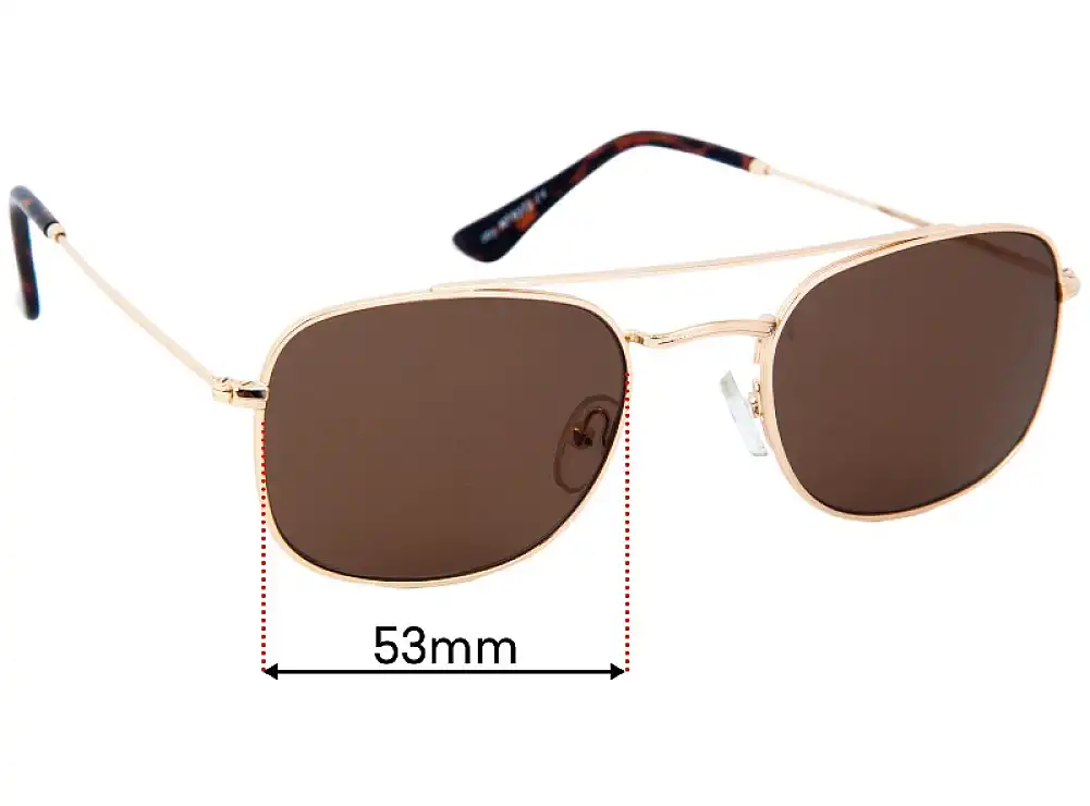 Sunglass Fix Replacement Lenses for A. Kjaerbede Toby - 53mm Wide Sunglass Fix Replacement Lenses for A. Kjaerbede Toby - 53mm Wide