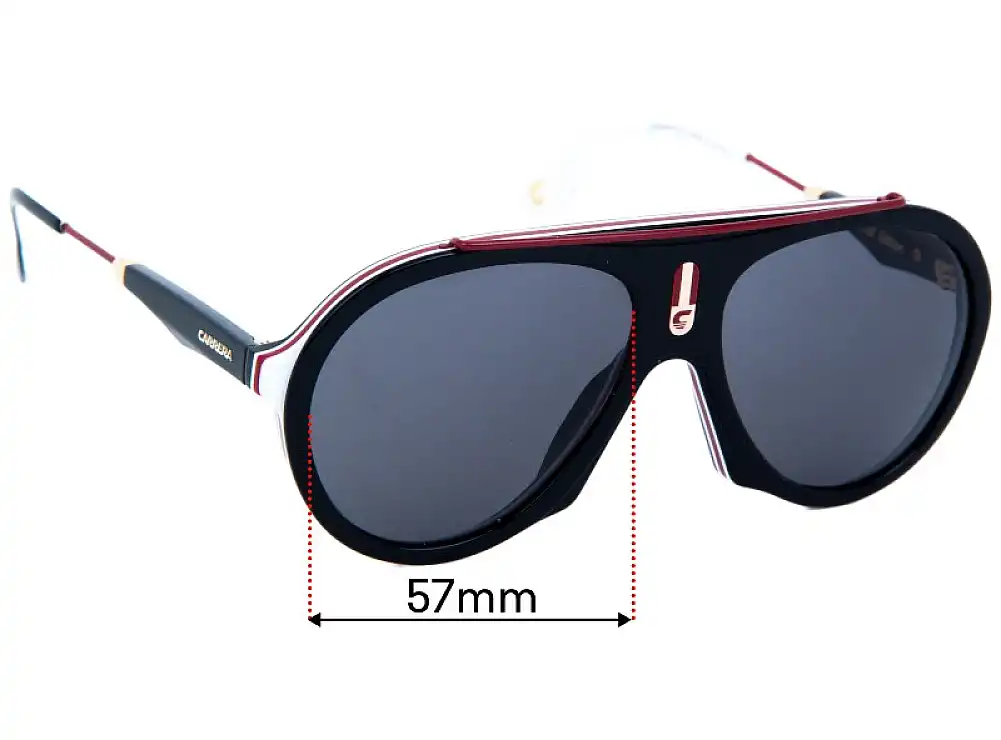 Sunglass Fix Replacement Lenses for Carrera Flag (Special Edition) - 57mm Wide Sunglass Fix Replacement Lenses for Carrera Flag (Special Edition) - 57mm Wide